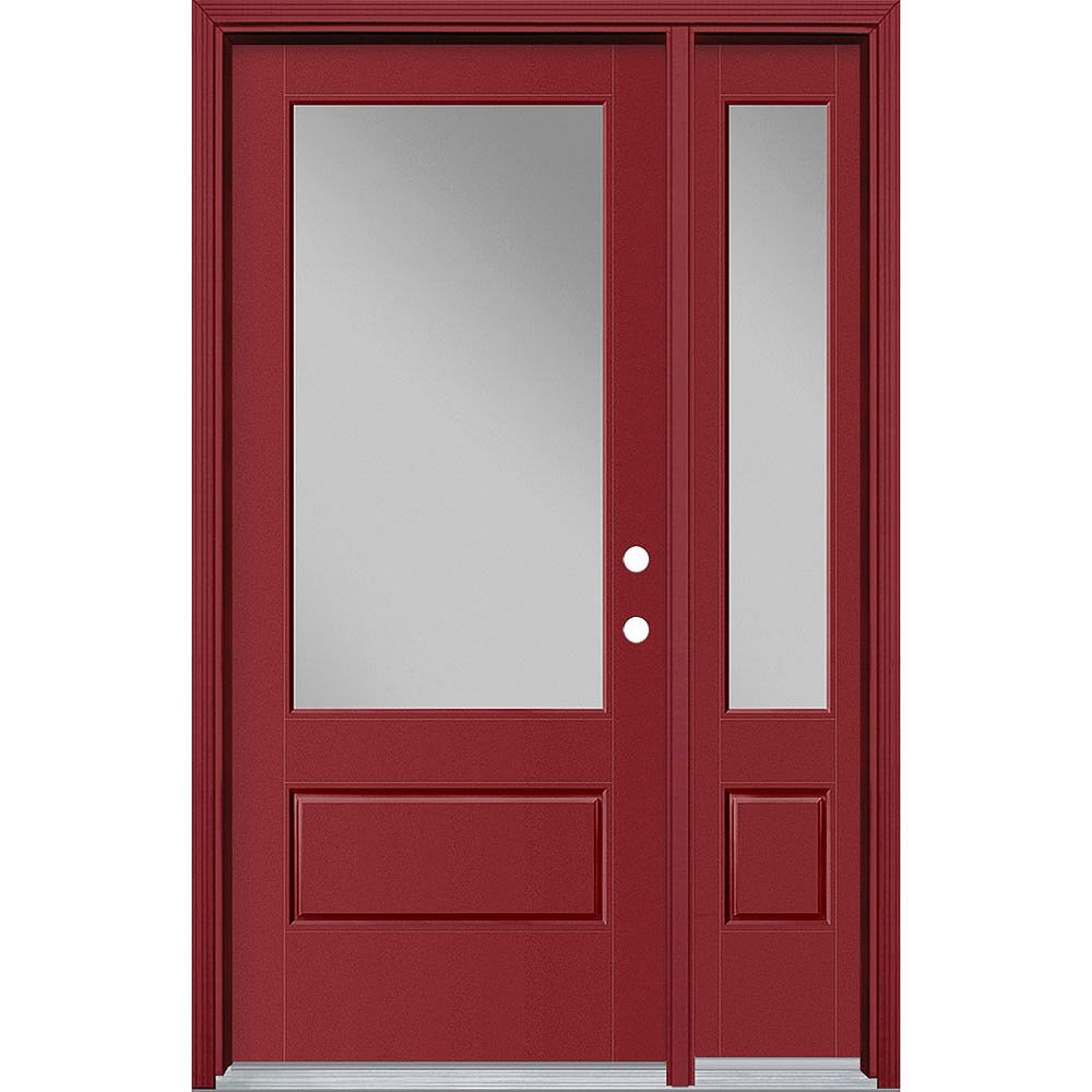 Masonite 34in x 80in Vista Grande 3/4 Lite Wide Exterior Door w/ SL & Clad Smooth Fibergla