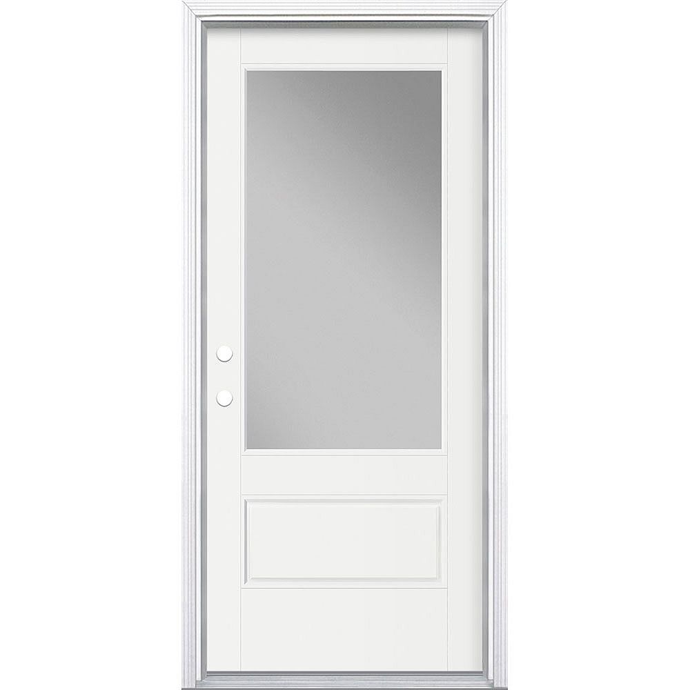 Masonite 34in x 80in Vista Grande 3/4 Lite Wide Exterior Door w