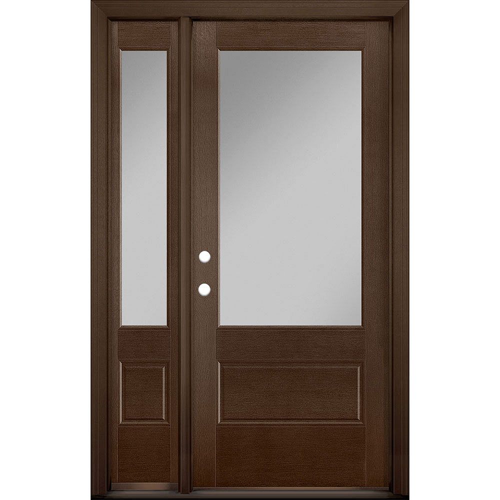 Masonite 34in x 80in Vista Grande 3/4 Lite Wide Exterior Door w/ SL Textured Fiberglass Ca