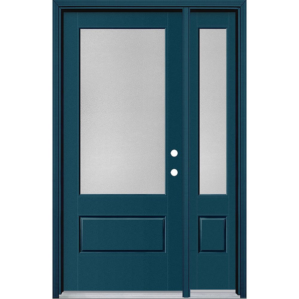 Masonite 34in x 80in Vista Grande Pear 3/4 Lite Exterior Door w ...