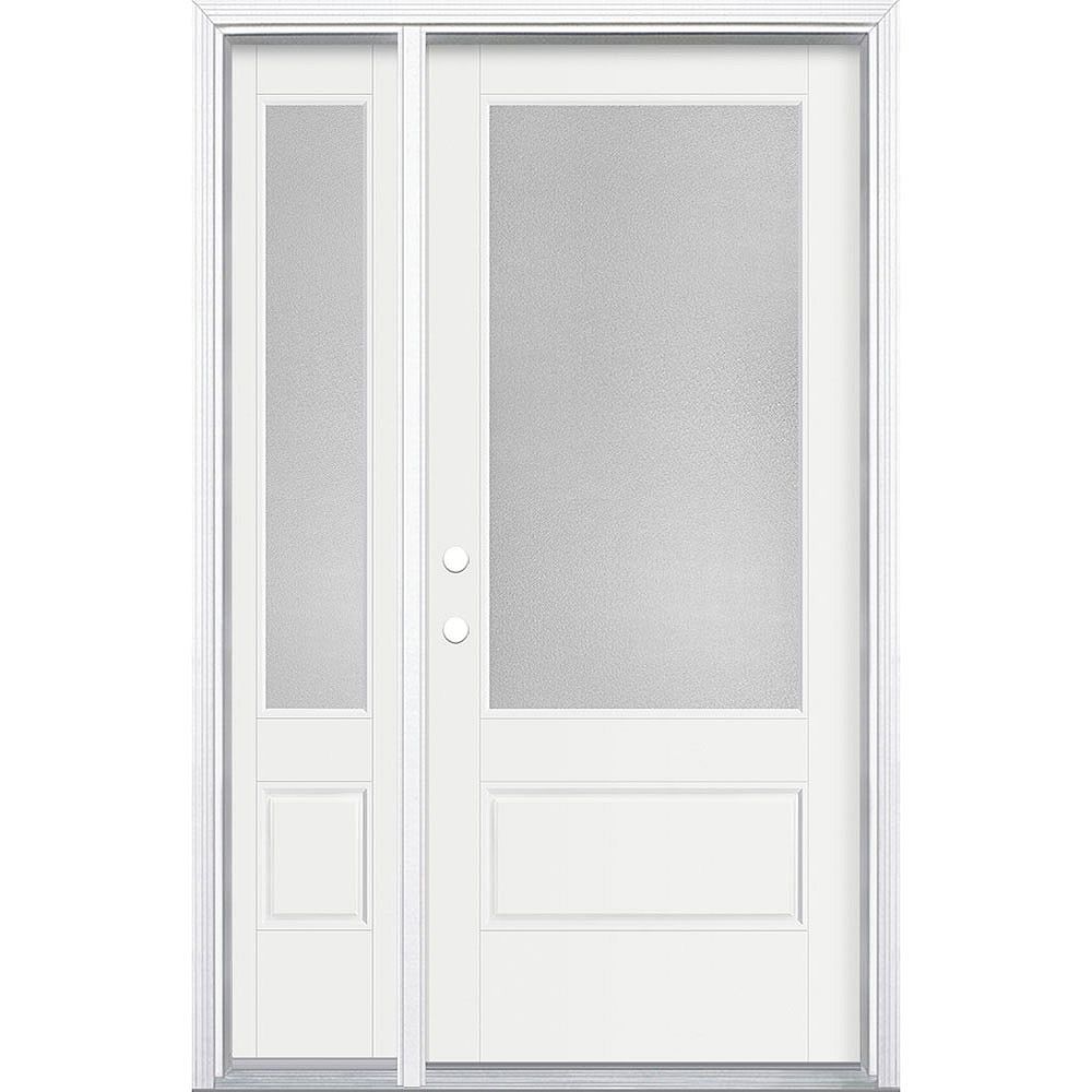 Masonite 34in x 80in Vista Grande Pear 3/4 Lite Exterior Door w/ SL ...