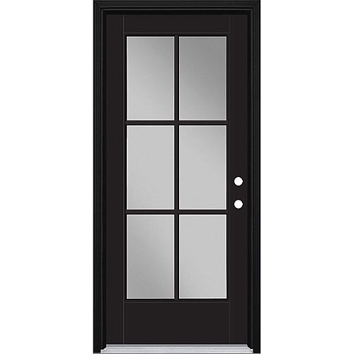 Masonite 22inch x 36inch Kordella Ant Black Glass Insert