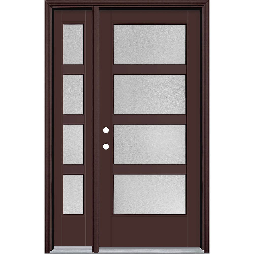 Masonite 34in x 80in Vista Grande Pear 4 Lite Wide Exterior Door w/ SL