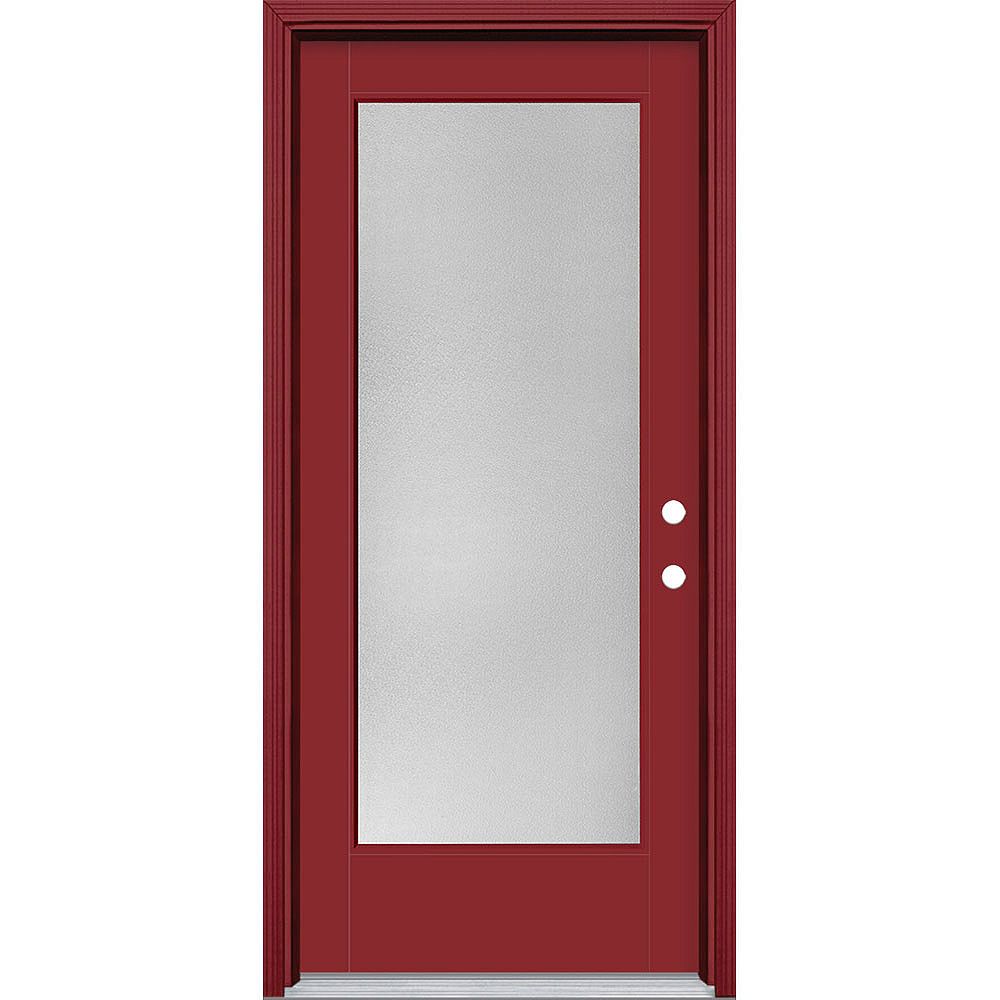 Masonite 34in x 80in Vista Grande Pear Full Lite Exterior Door w