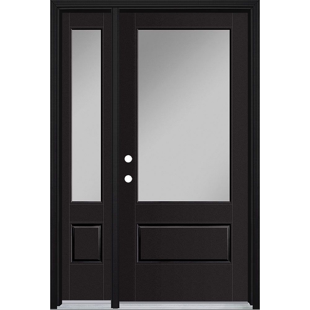 Masonite 36in x 80in Vista Grande 3/4 Lite Exterior Door w/ Sidelite