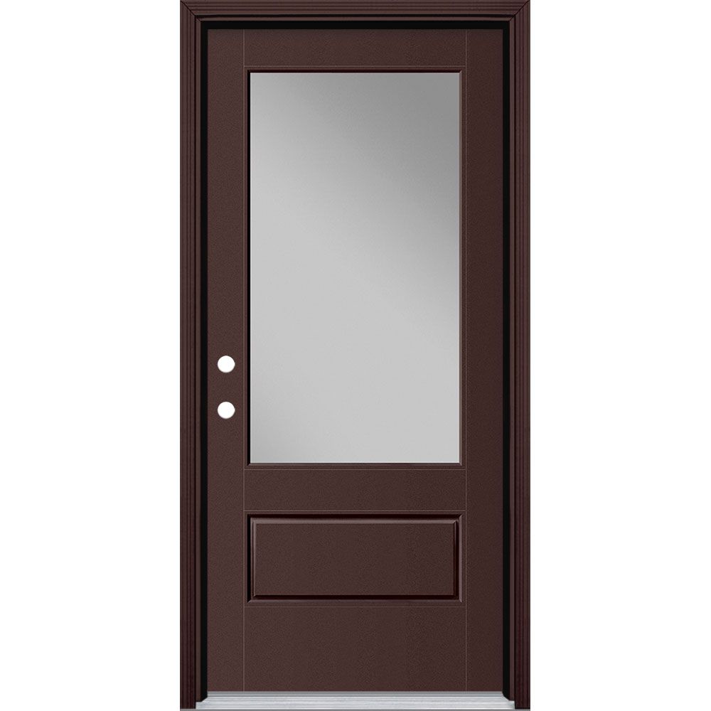 Masonite Vistagrande 36 Inch X 80 Inch Chestnut 3 4 Lite Painted Smooth Fibreglass Prehung The Home Depot Canada