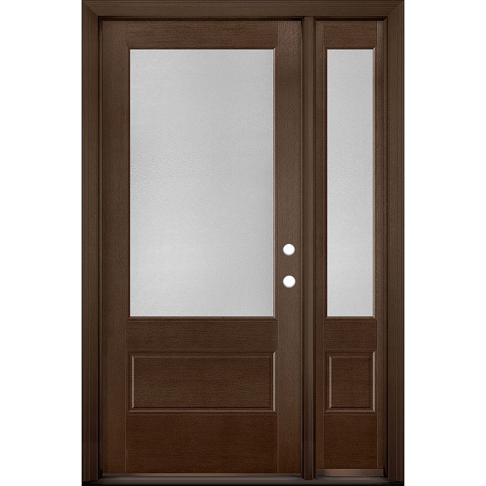 Masonite 36in x 80in Vista Grande Pear 3/4 Lite Exterior Door w/ SL ...