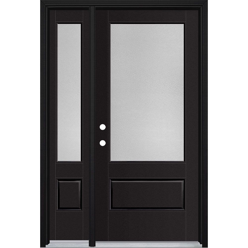 Masonite 36in x 80in Vista Grande Pear 3/4 Lite Exterior Door w