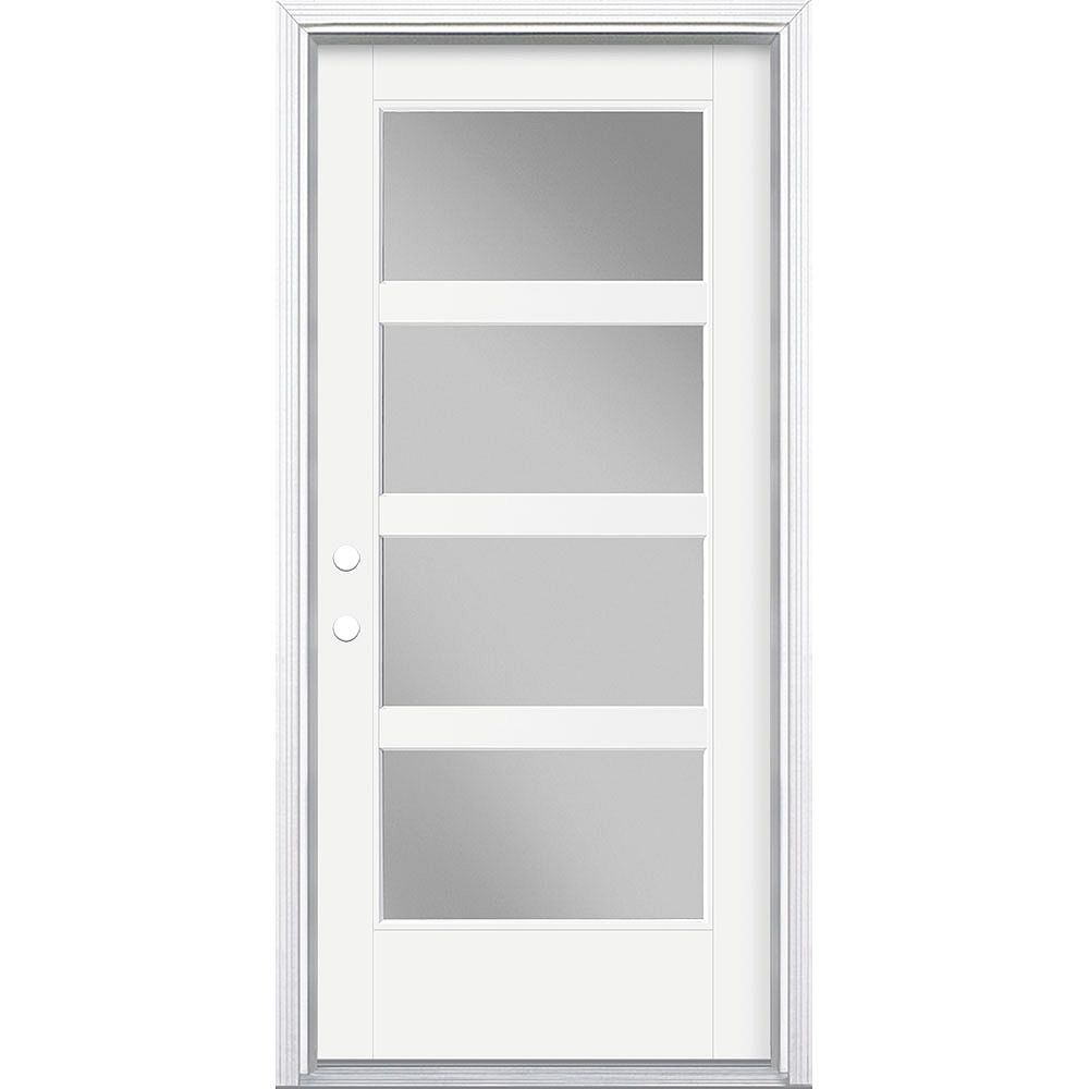 Masonite 36in x 80in Vista Grande 4 Lite Wide Exterior Door Smooth