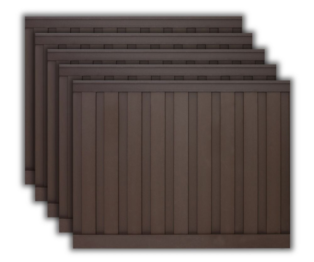 Trex Fencing 6 ft . X 8 ft. Trex Seclusions Woodland Brown Fence Panel