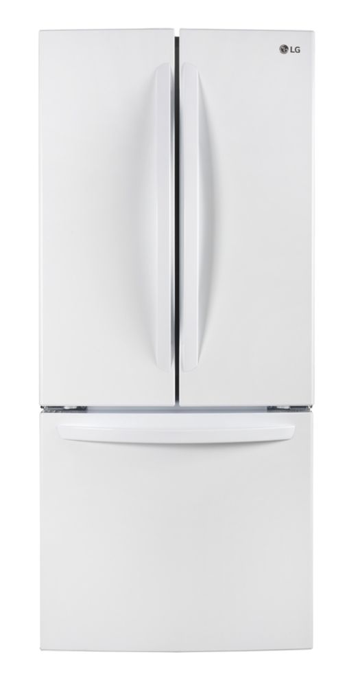 LG Electronics 30 Inch W 22 Cu Ft French Door Refrigerator In White   P 1001551020 