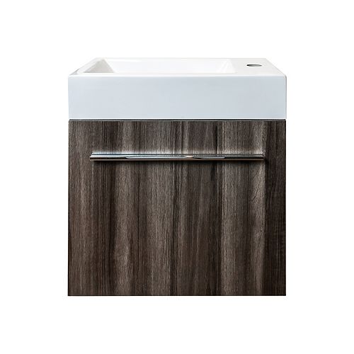 Orsa Wallhung Vanity with Acrylic Top, 18 inch