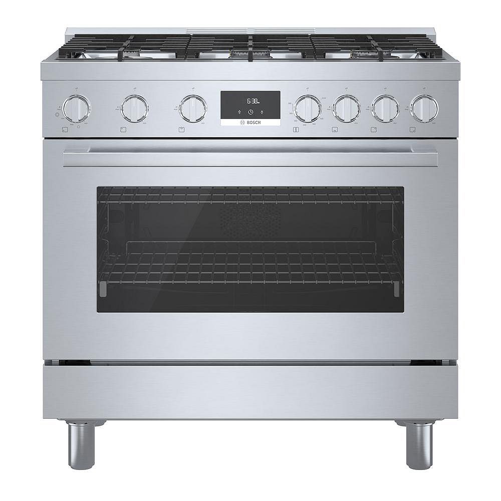 Bosch 36 Inch Industrial Style Stainless Steel Gas Range The Home Depot Canada