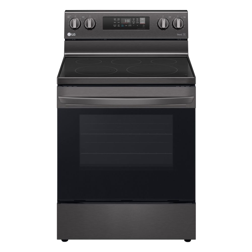LG Electronics 6.3 cu. ft. Smart Electric Range with AirFry in Black