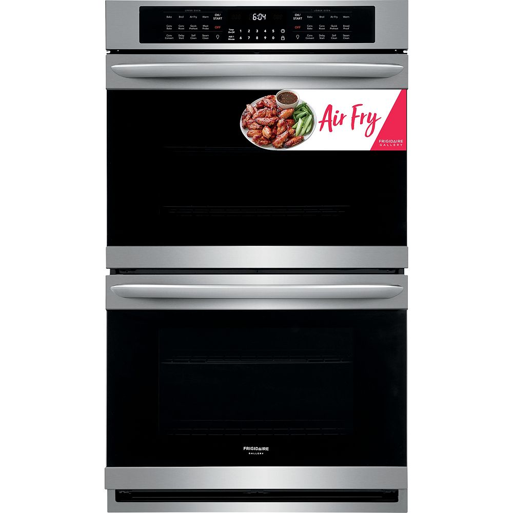 Frigidaire Gallery 30-inch W 10.2 cu. ft. Air Fry Double Electric Wall ...