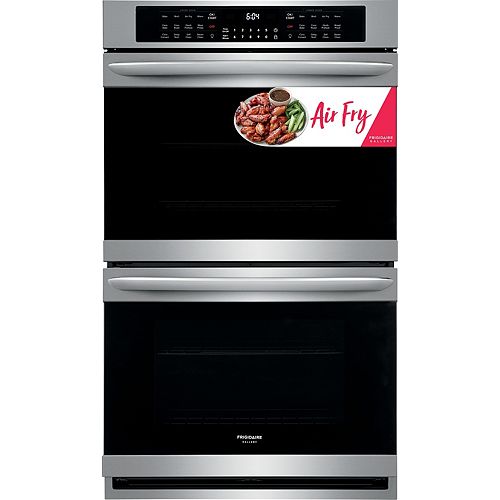 30-inch W 10.2 cu. ft. Air Fry Double Electric Wall Oven Self-Cleaning in Smudgeproof Stainless Steel