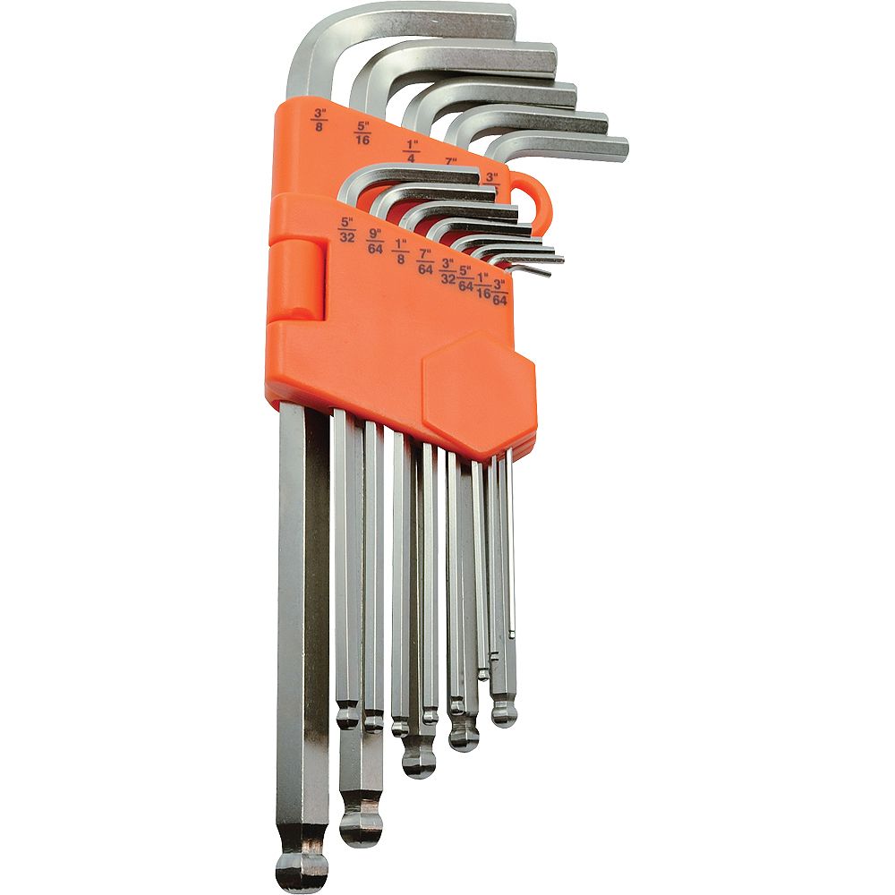 dynamic-tools-13-piece-sae-ball-end-long-hex-key-set-3-64-inch-3-8