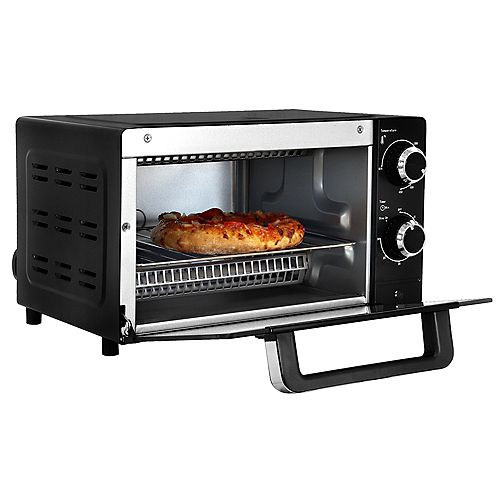 Total Chef 4-Slice Toaster Oven with Timer and Temperature Control (1,000 Watts)