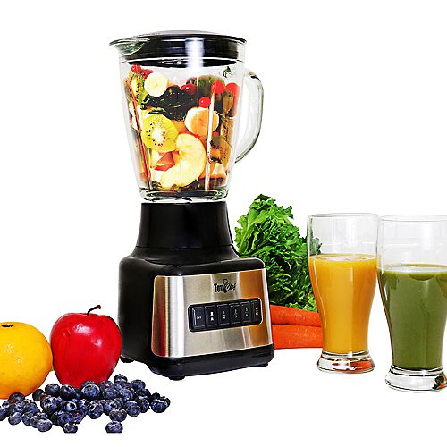 Total Chef 500 Watts 8-Speed Stand Blender with Glass Pitcher (1.6 Quarts/1.5 Liters)