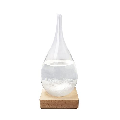 8.6 inch Storm Glass With Wood Base