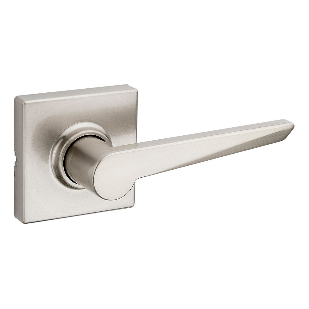Weiser Tristan Square Rose Passage Levers in Satin Nickel The Home