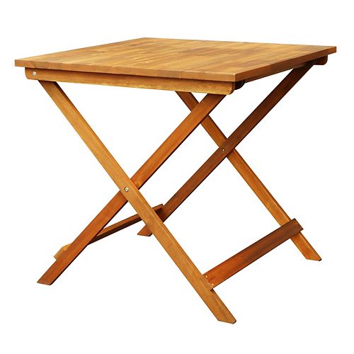 30 in L x 30 in W x 29 in H Acacia Sydney Folding Bistro Table