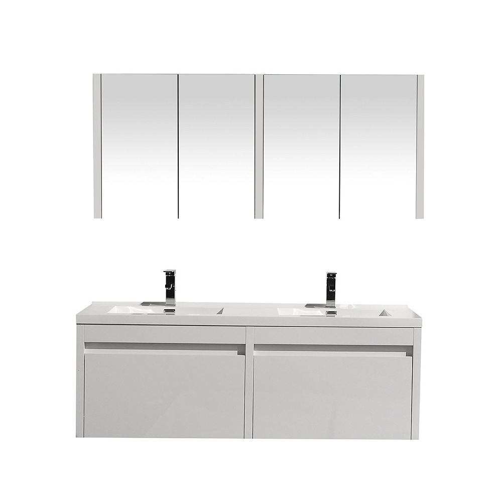 Nordic Canada Emilia Vanity Combo White with Medicine