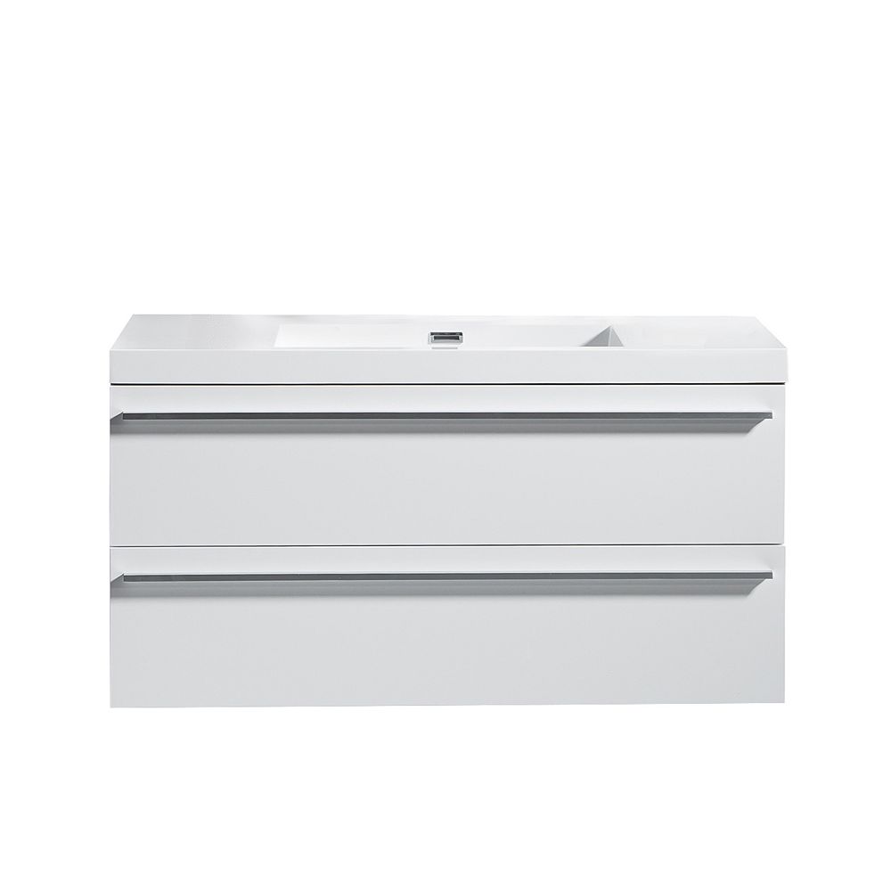 Nordic Canada Portofino Vanity White With Acrylic Top 36 Inch The Home Depot Canada