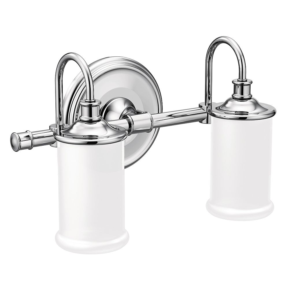 MOEN Belfield 2Light Vanity Light in Chrome The Home Depot Canada