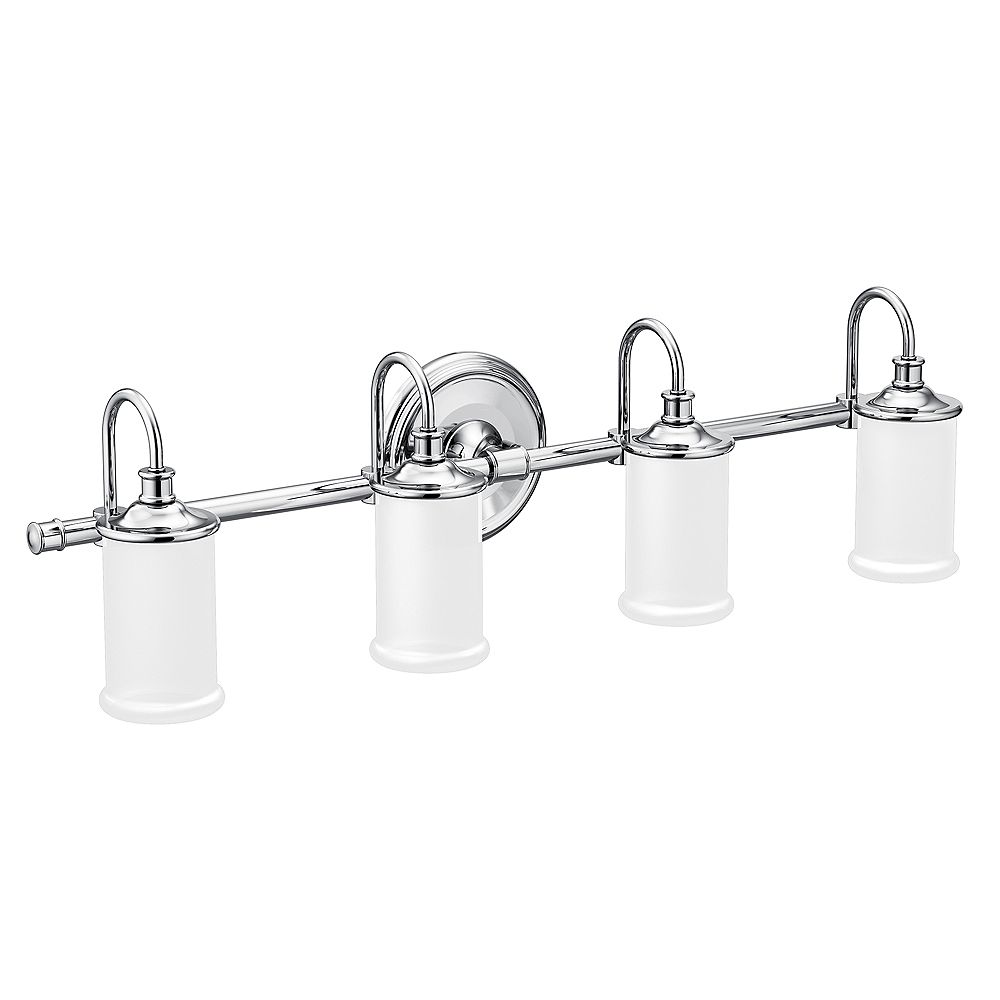MOEN Belfield 4-Light Vanity Light in Chrome | The Home Depot Canada