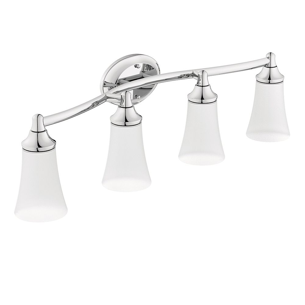 MOEN Eva 4-Light Vanity Light in Chrome | The Home Depot Canada