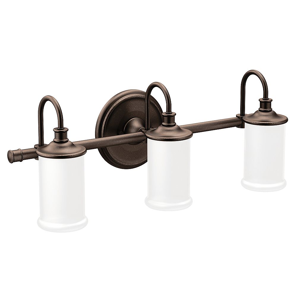 MOEN Belfield 3Light Vanity Light in Oil Rubbed Bronze The Home Depot Canada