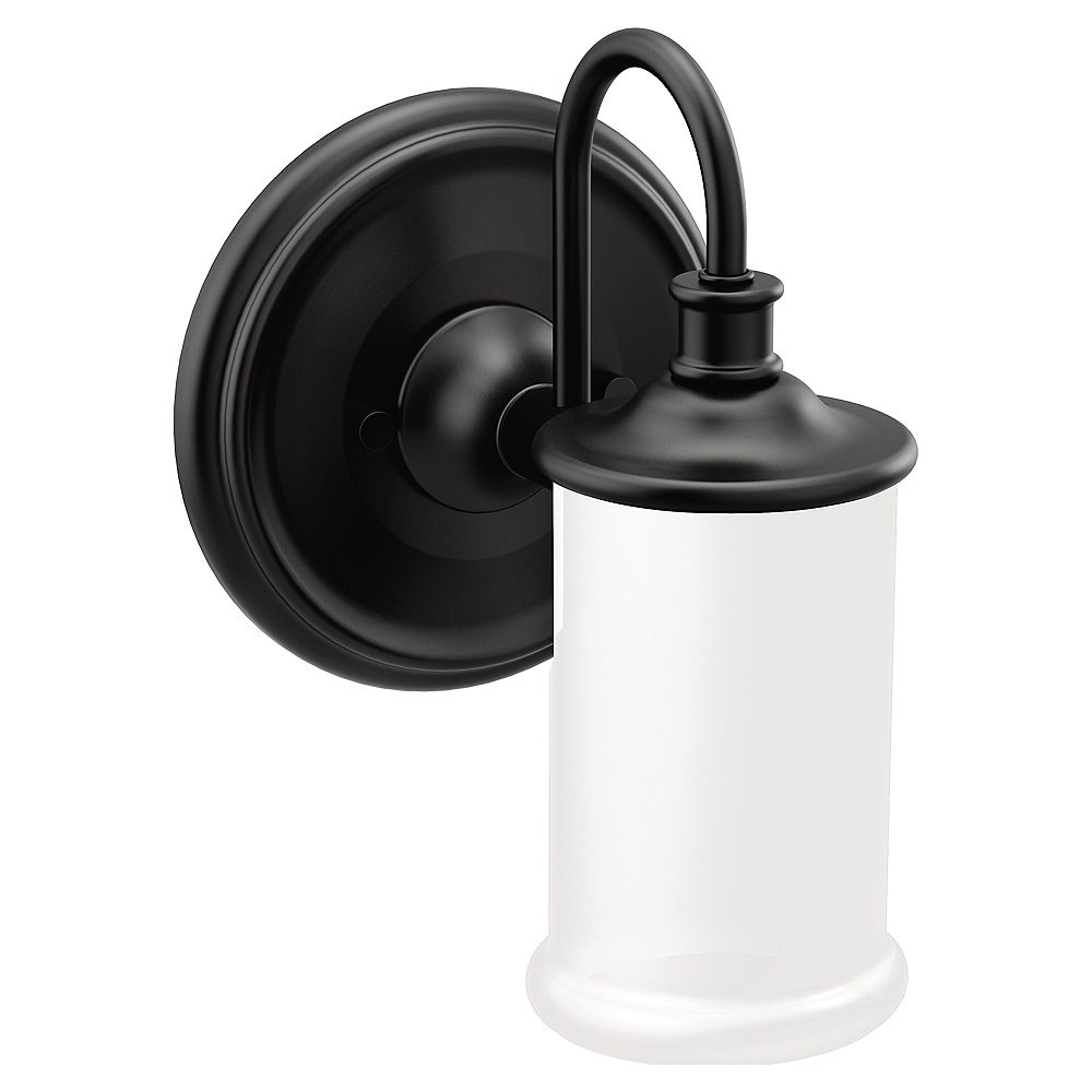 MOEN Belfield 1Light Vanity Light in Matte Black Vanity The Home