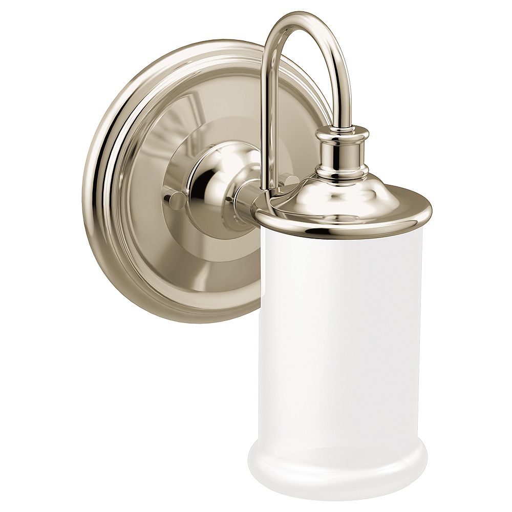 MOEN Belfield 1Light Vanity Light in Polished Nickel Bath The Home