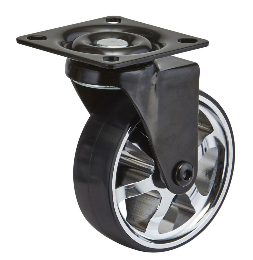 Richelieu Aluminum Single Wheel Design Caster, Swivel Without Brake