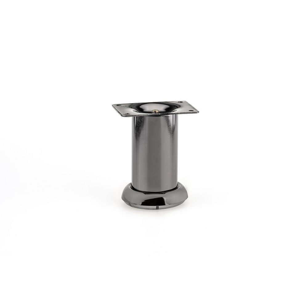 Richelieu Contemporary Furniture Leg, 3 15/16 in (100 mm), Black Nickel