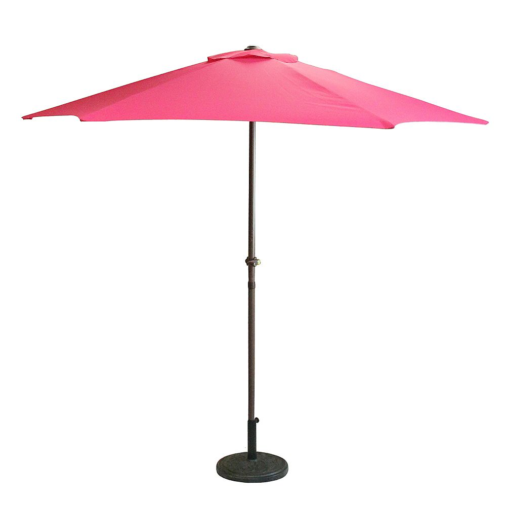 Northlight 7 5ft Outdoor Patio Market Umbrella With Hand Crank Pink The Home Depot Canada