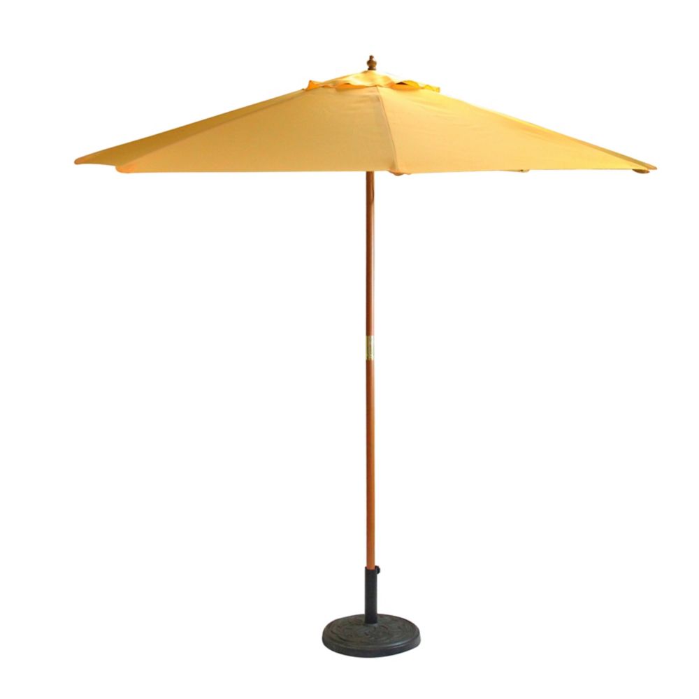 wooden market umbrella