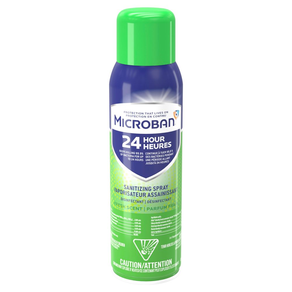Microban Microban 24 Hour Disinfectant Sanitizing Spray, Fresh Scent