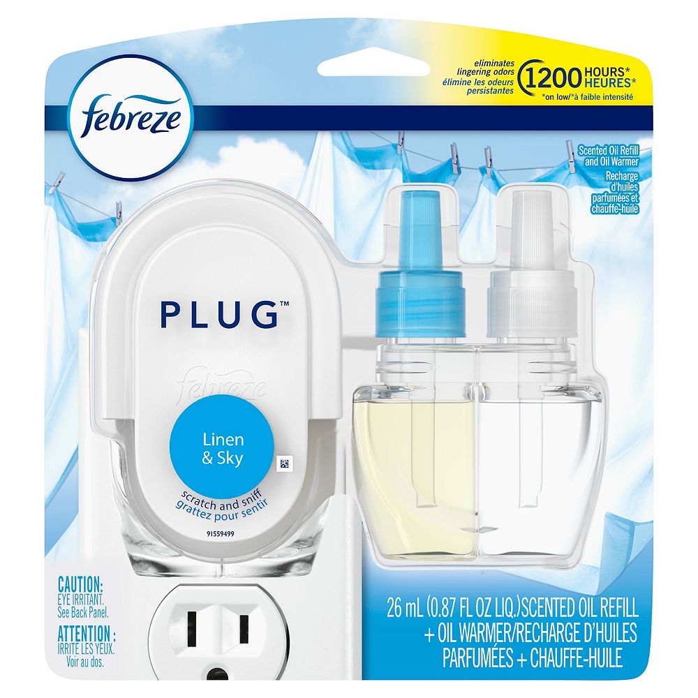 Febreze Linen & Sky Scented Oil Refill and Oil Warmer (1Pack) The