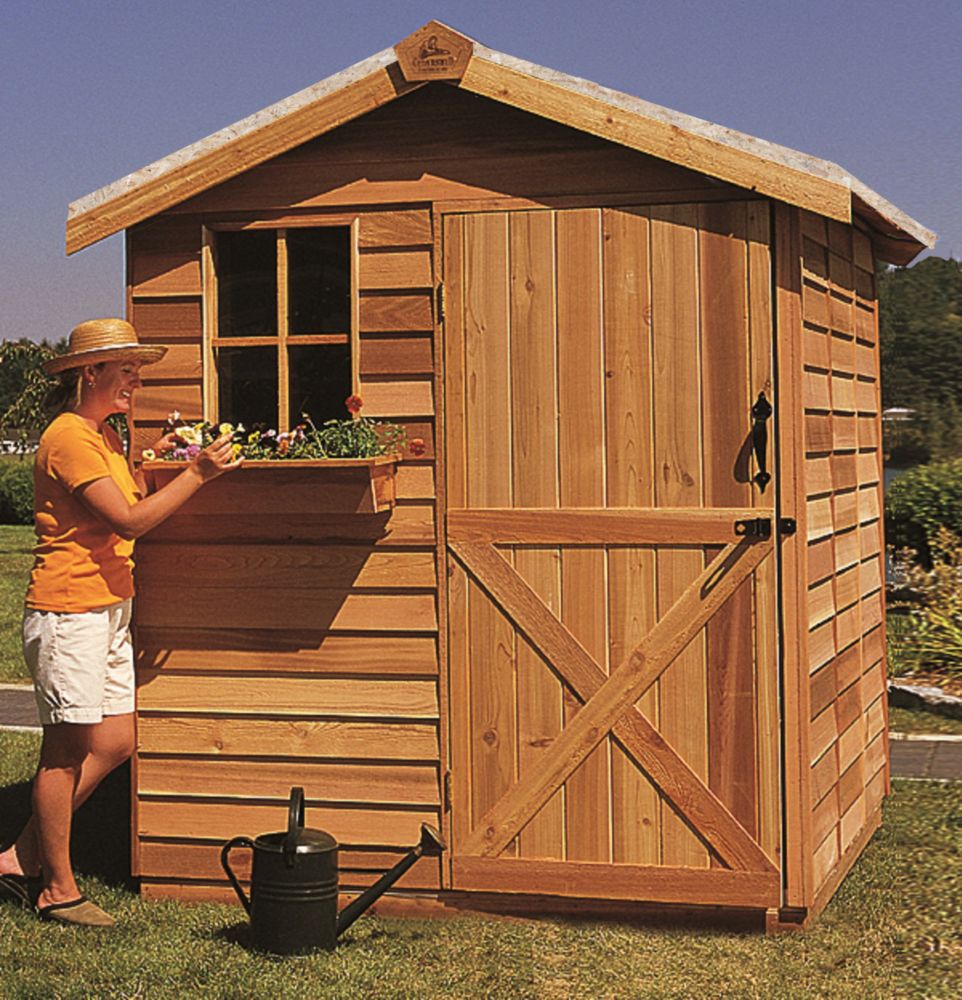 Cedarshed Gardener 6x6 Cedar Storage Shed The Home Depot Canada   P 1001553665 