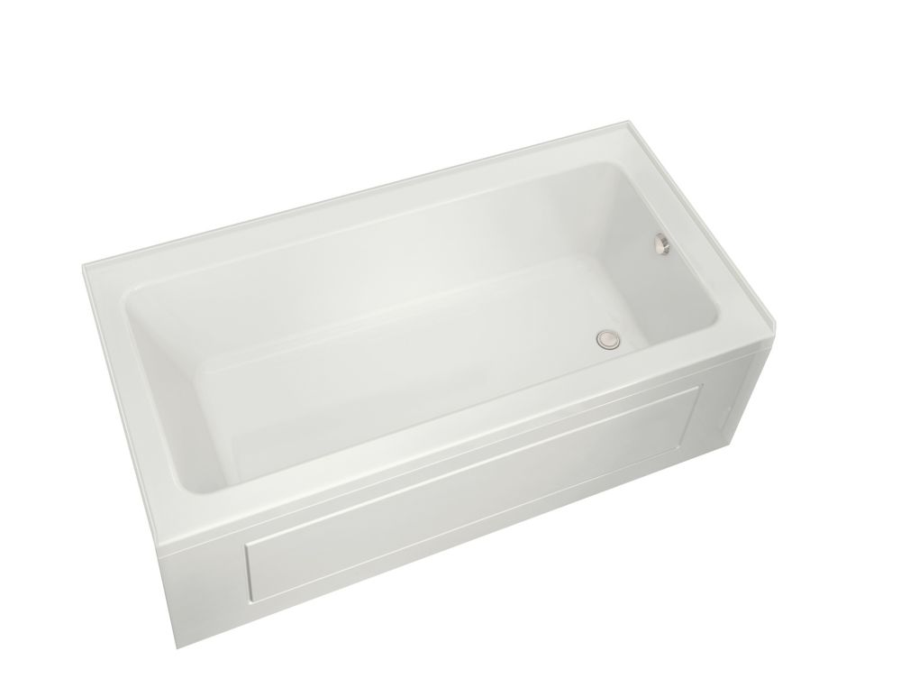 MAAX Skybox IF 72 in Acrylic Right Drain Rectangular Alcove Bathtub