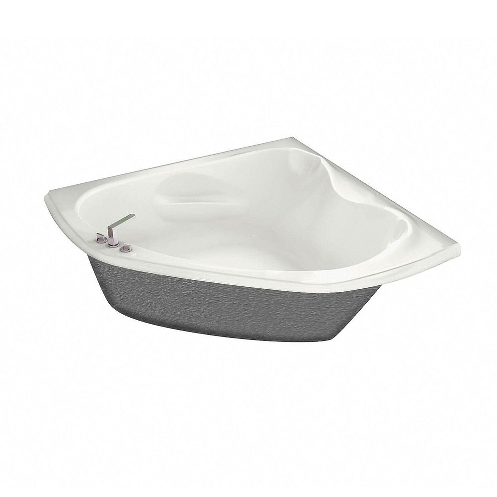 MAAX Murmur 60L x 60W x 20.75H Corner Corner Acrylic Bathtub End Drain