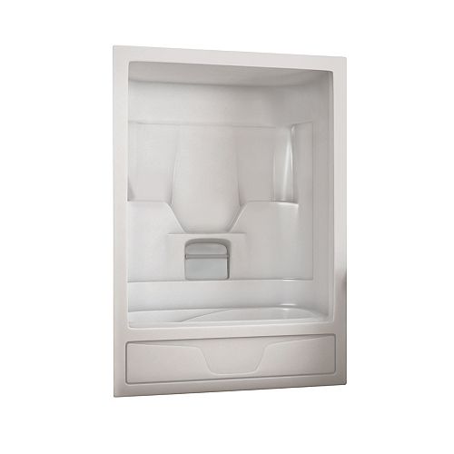 Aspen 59.5 in. x 30.6 in. x 84.8 in. Acrylic Right Drain 1-Piece Tub Shower Combo in White