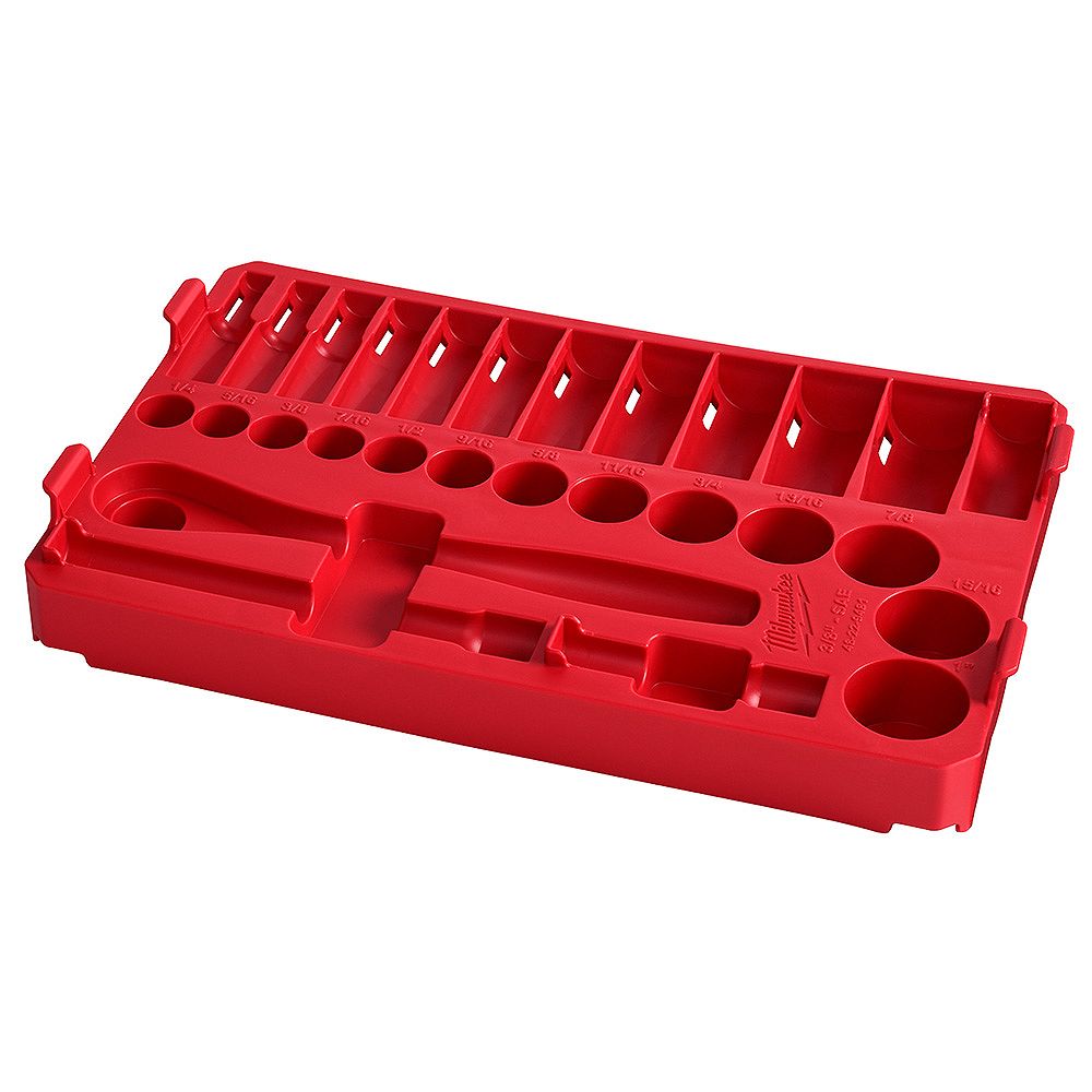 Milwaukee Tool PACKOUT Holding Tray for 3/8 28pc Ratchet and Socket Set