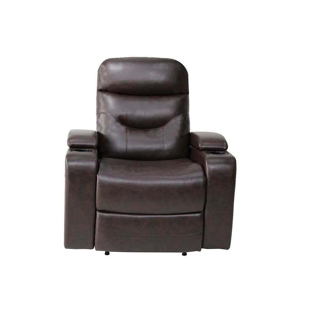 Stamford Recliner Chair, Leather Recliner Cup Holder