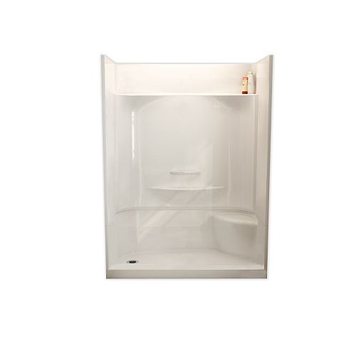 MAAX 48inch x 32inch Olympia Shower Base with Square Drain in White