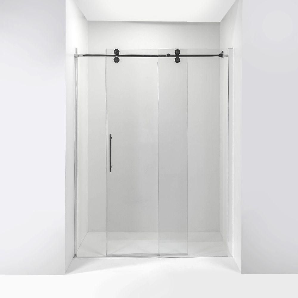 AmLuxx Vivid 60 In X 78 In Frameless Sliding Shower Door In Chrome   P 1001554137 