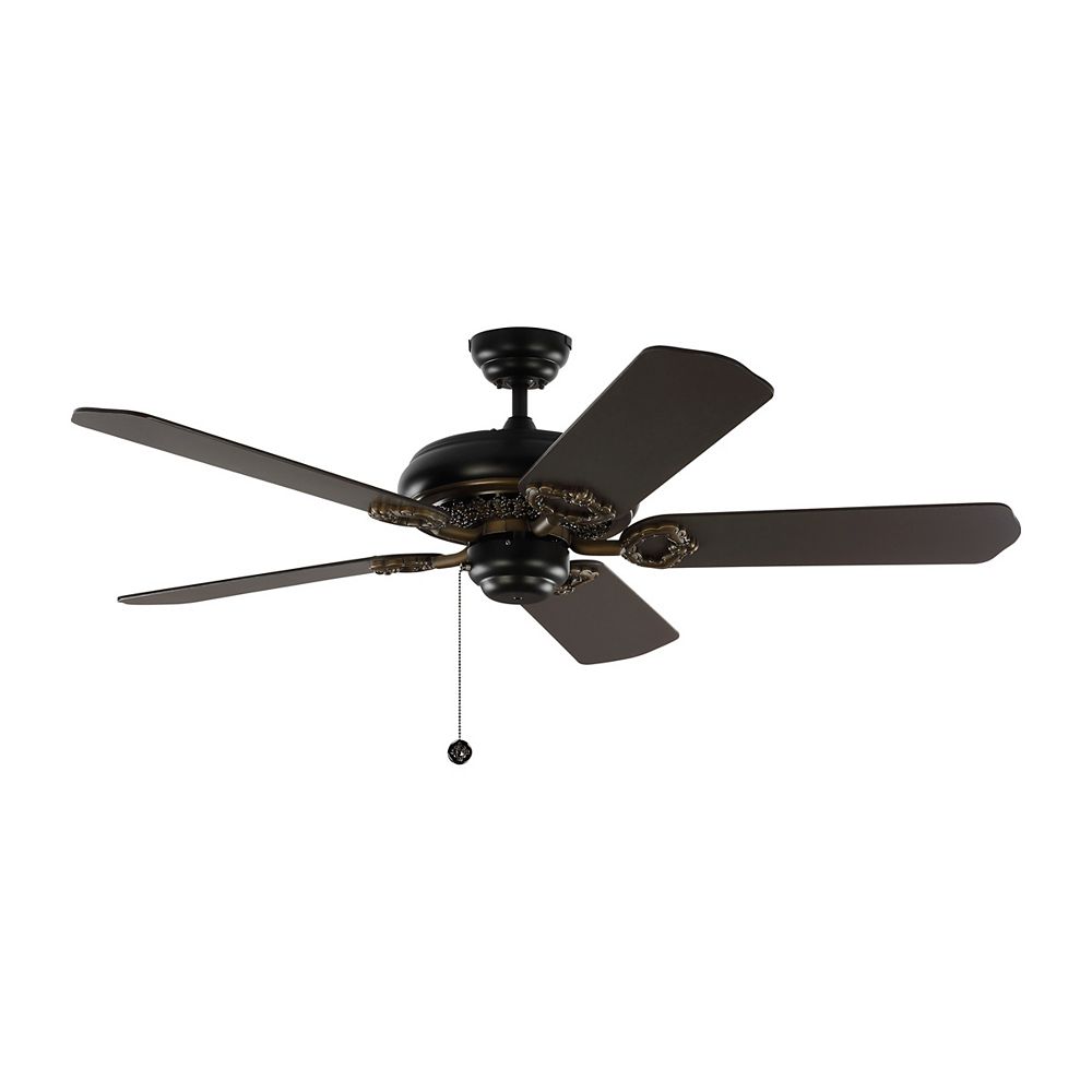 Monte Carlo Fans York 52 In Matte Black Ceiling Fan With Black Blades With Pull Chain The Home Depot Canada