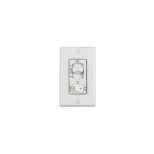 3 Speed White Wall Fan Switch